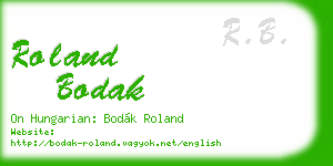 roland bodak business card